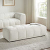 Dusk Manhattan Off White Boucle Ottoman Pouffe RRP £233