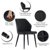 2× Kitchen Dining Chairs Faux Leather Soft Seat Angel Back Restaurant Chair Set