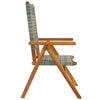 Reclining Garden Chairs 6 pcs Grey Poly Rattan and Solid Wood N9R8