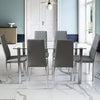 Dining Chairs in Faux Leather Modern Kitchen Chairs Side Stools Upholstery Seat