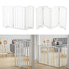 Wooden Pet Dog Folding Gate Fence Safety Barrier Divider Freestanding Doorway UK