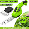 2 IN1 Cordless Hedge Trimmer Grass Shear Garden Handheld Hedge Shrub Cutter UK
