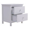 White Chest of Drawers Storage Unit Bedroom Office Organiser with Diamond Handle