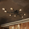 Vintage Industrial Steampunk Metal Pipe Ceiling Pendant Lamp Ceiling Lights