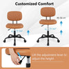 Adjustable 360° Swivel Computer Chair Desk Chair w/Lumbar Support-Brown