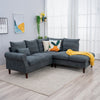 L-Shaped Corner Sofa, Sectional Couch with Built-in USB Port Chaise