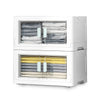 3X Stackable Storage Boxes Container Bookcase Organizer Folding with Double Door