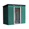 4x8FT Green Metal Garden Shed Storage Sheds Heavy Duty With Free Base Foundation
