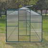 Aluminium Greenhouse Polycarbonate Garden Shed Grow House Green Frame 4 Sizes