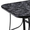 150cm Rectangular Garden Dining Table with Parasol Hole THICK Tempered Glass Top