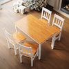 Classic Solid Wooden Wood Dining Table and 4 Chairs Set Kitchen Home Furniture