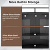 Industrial Bar Table Home Bar Kitchen Countertop Table W/ Storage Shelves