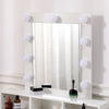 Dressing Table With 2 Drawers 9 LED Bulbs Mirror Vanity Bedroom Tables Desk