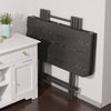 Wood Grain Square Folding Dining Table 2-4 Person SpaceSaving Kitchen Table Cafe