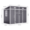 8 x 4ft Plastic Garden Storage Shed Outdoor Storage House Tool Sheds Double Door