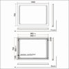 LED Bathroom Mirror with Demister Pad Illuminated Lights Touch Wall Mounted IP44