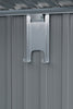 Galvanized Steel Outdoor Garden Storage Shed W/ Open Shed for Bike Tool 5.5x9FT