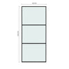 Sliding Barn Door Clear / Frosted Glass Hardware Kit 6-7FT / Door with Track Kit