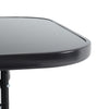 Outdoor Glass Metal Frame Bistro Dining Table Cocktail Table Garden Patio Table