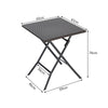 Square Garden Plastic Patio Dining Table & Folding Chairs Outdoor Furniture Set