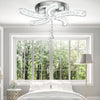 Modern Crystal Chandelier LED Ceiling Light Mini Pendant Light Living Room Epwqo