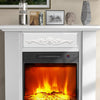 Electric Fire Suite White Freestanding Fireplace Mantel Heater Flame Surround