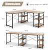 L-Shaped Corner Computer Desk PC Laptop Table Workstation w/ Storage Shelves