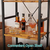 Smilesun 16 Bottles Wine Rack w/ Folding Table & Glass Holders 6-Tier Shelves