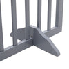3/4 Panels Folding Pet Gate Freestanding Wooden Dog Fence Safety Barrier Divider