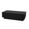 Coffee Table with Drawers Push-Pull Storage High Gloss Black for Living Room