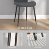 Modern Style Kitchen Chairs Set of 4 with Flannel Upholstered, Dark Grey