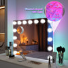 15 Bulb Hollywood Mirror LED Lighted Makeup Mirror w/RGB Light Strip