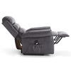 Recliner Armchair Electric Lift & Tilt Assist Chair Faux Leather Grey Mocha