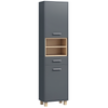 Tall Bathroom Storage Cabinet with Open Shelves and Drawer