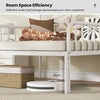 Metal Daybed Extendable Daybed to Single Size Bed-White