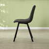 Set of 2 Faux Leather/Suede Dining Chairs Metal Legs Reception Restaurant Chair