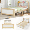 3ft Single Size Bed Single Bed Pine Wooden Kids Bed Frame with Storage Headboard