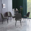 Set of 2,4,6 Velvet Suede Dining Chairs Upholstered seat Ergnomic with Metal Leg