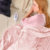 130 x 180 cm Electric Heated Blanket Soft Heating Blanket Throw 4 Heating Levels