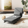 3-in-1 Convertible Sofa Bed Sleeper Chair Dark Grey