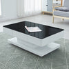 Luxury Glass Cofffee Table High Gloss Table with Storage Living Room Furniture