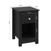 Wooden 1 Drawer Compact Bedroom Bedside Cabinet Furniture Nightstand Side Table
