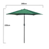 Garden Patio Parasol Sun Shade UV Protection Umbrella Steel Tilting Crank Handle