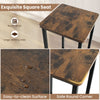 Set of 4 Bar Stool Set 72cm Backless Bar Chairs with Metal Legs & Footrest