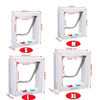 Lockable Pet Door 4Way Locking Small Medium Large Dog Cat Flap White/Brown Frame