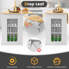 Kitchen Island Storage Cupboard W/Drop Leaf Countertop Side Racks 2-Door Cabinet