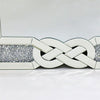 Full Length Crushed Diamond Wall Mirror Crystal Glass Silver Rectangle Dressing