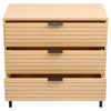 Chest of 3 Drawers Wood Bedside Table Cabinet Desk Bedroom Furniture Metal Legs
