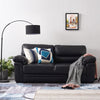 2 /3 Seater Sofa Black or Beige Faux Leather Modern Design Living Room Office