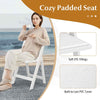 4 Pack Folding Chairs Dining Chair Set w/ Padded Seat & Back-White